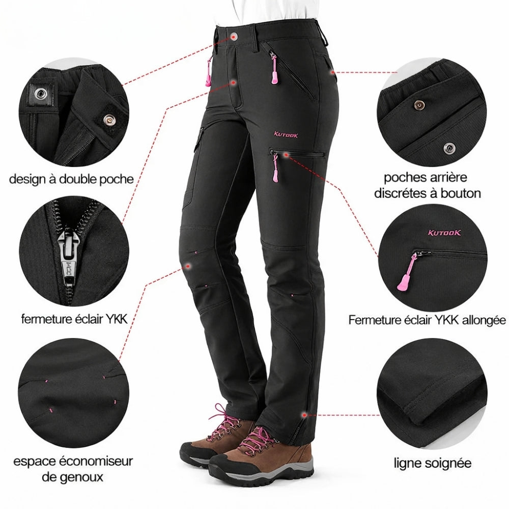 Pantalon De Randonnée Femme Multipoche